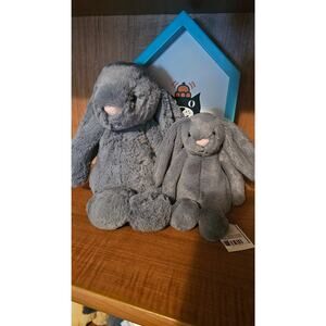 Jellycat Dusky Blue Med and small Bundle